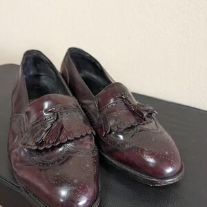 Florsheim Men’s Burgundy Leather Tassel Loafers,  Size 10 EEE